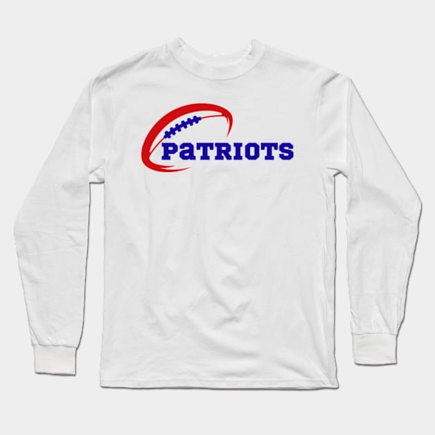 patriots football Long Sleeve T-Shirt by soft and timeless